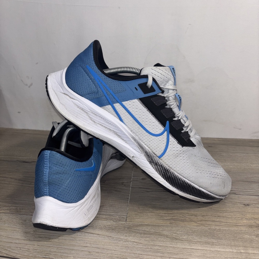 Nike Air Zoom Pegasus 38 Shoes Mens 12 Platinum Blue Running Sneakers CW7356-009